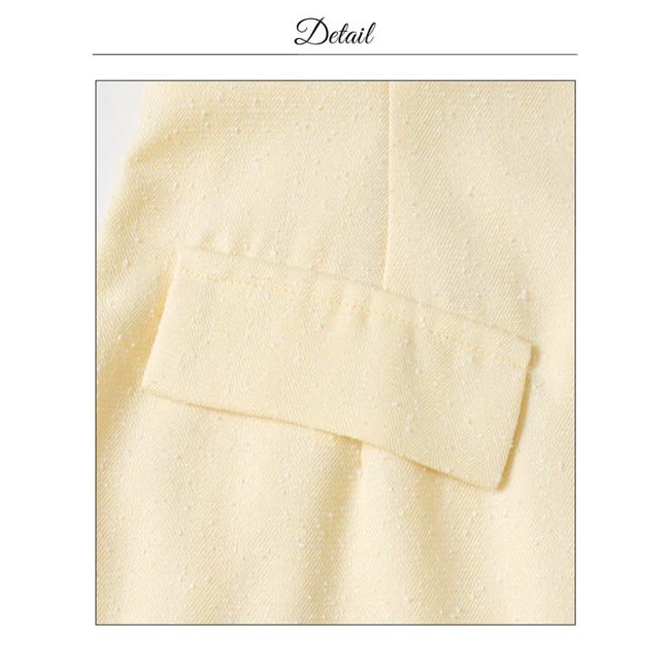 [伊藤桃々着用]デコルテ美人オフショルスプリングツイードサイドボタンチェーンタイ… | Dazzy | 詳細画像20 