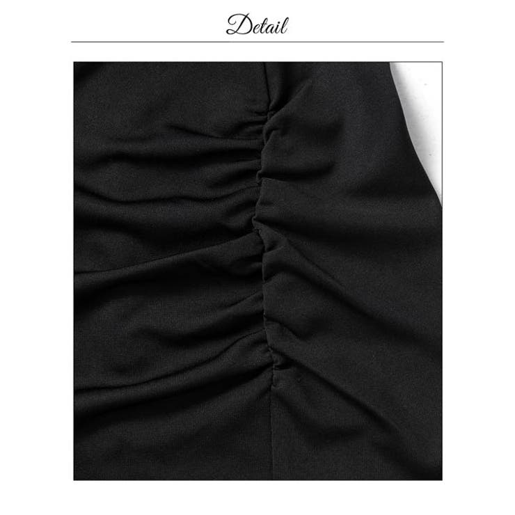 [伊藤桃々着用]SEXYなオフショル×二の腕カバーシフォンギャザー袖にリボンでC… | Dazzy | 詳細画像22 