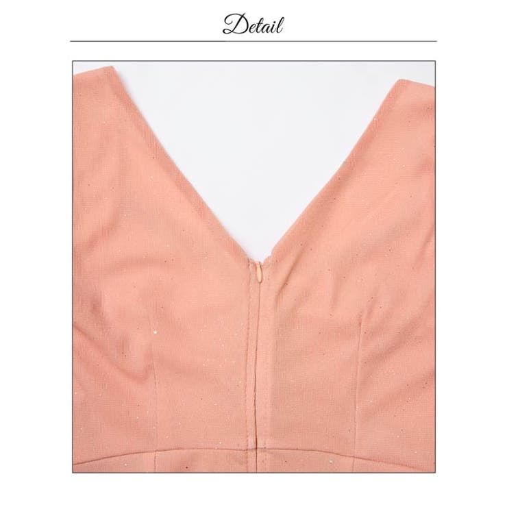 [伊藤桃々着用]色っぽ谷間魅せが叶う輝くラメの深Vネックタイトミニ丈キャバドレス… | Dazzy | 詳細画像27 