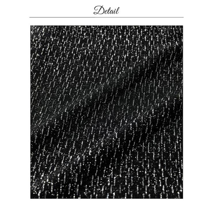 スタイルUP！繊細グリッターが輝くぺプラムオフショルタイトミニ丈キャバドレス[S… | Dazzy | 詳細画像23 