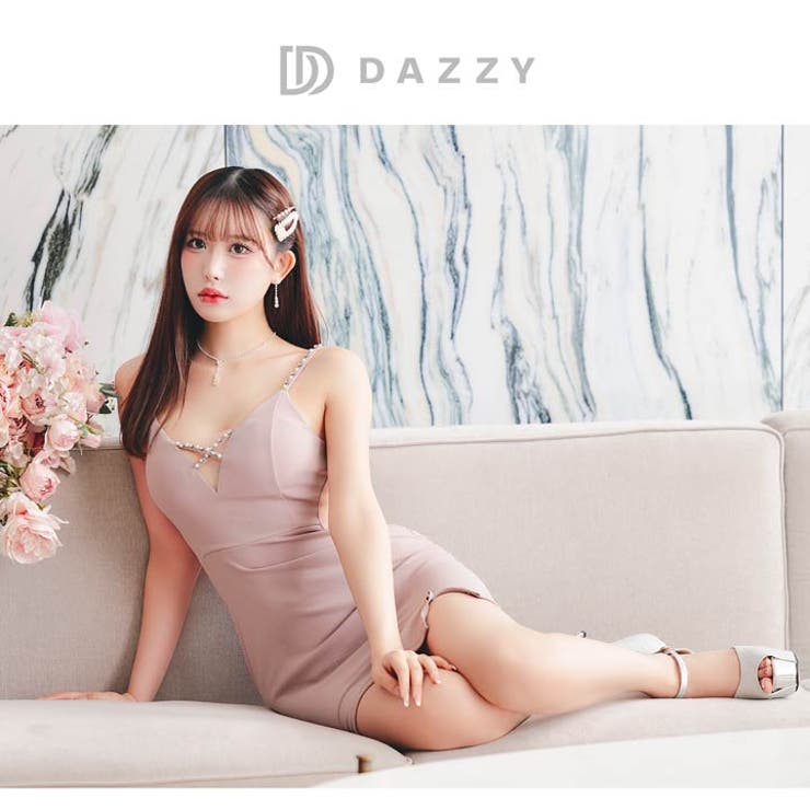 [伊藤桃々着用]キャミソールクロスビジューウエストシアータイトミニ丈キャバドレス… | Dazzy | 詳細画像29 