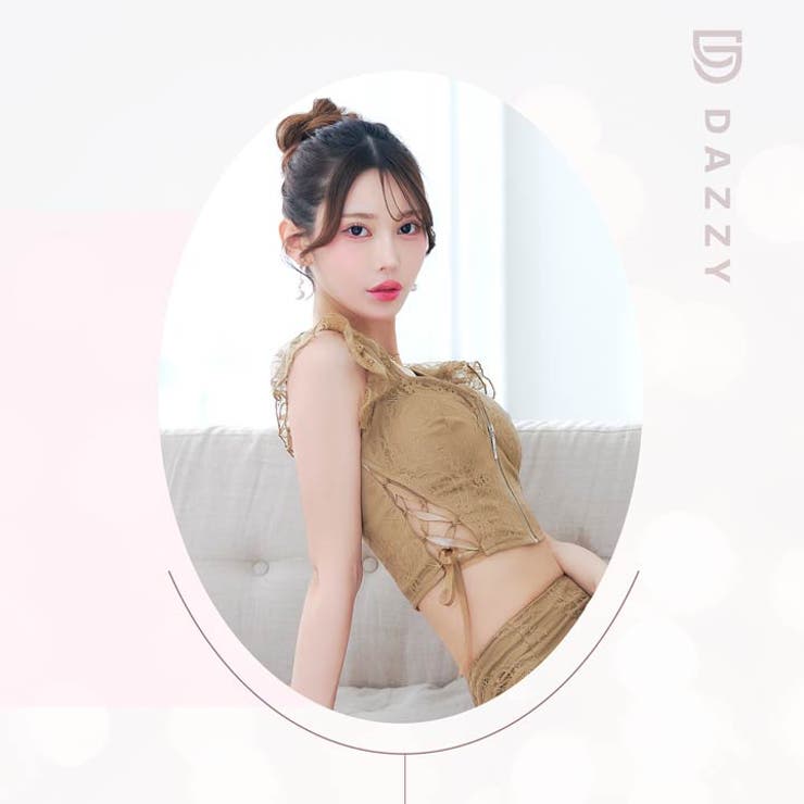 谷間魅ジップでトレンド肌魅せする総レースのサイドレースアップセットアップキャバド… | Dazzy | 詳細画像29 