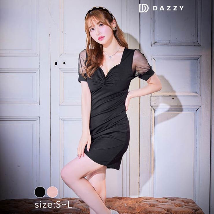 キャバ ドレス ワンカラー | Dazzy | 詳細画像1 