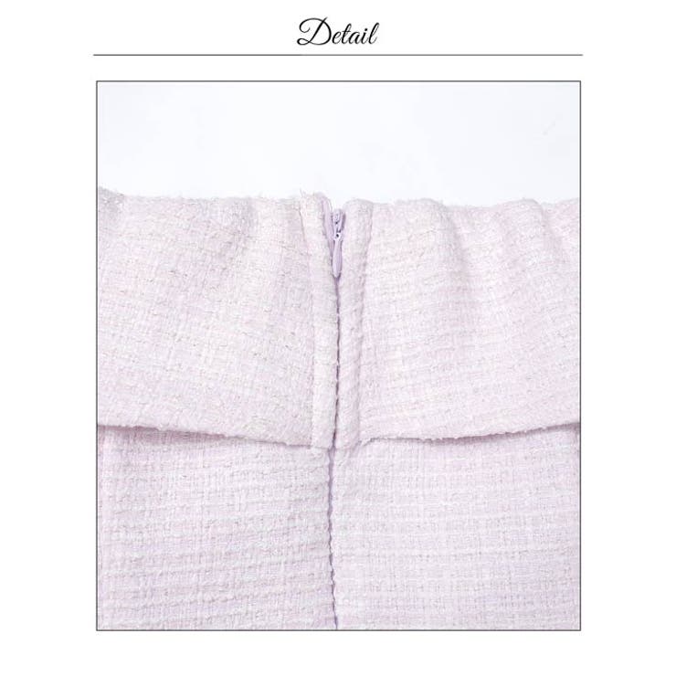 [伊藤桃々着用]えちえちクロス肩見せオフショル胸元ジップ×輝くツイードビジュータ… | Dazzy | 詳細画像21 