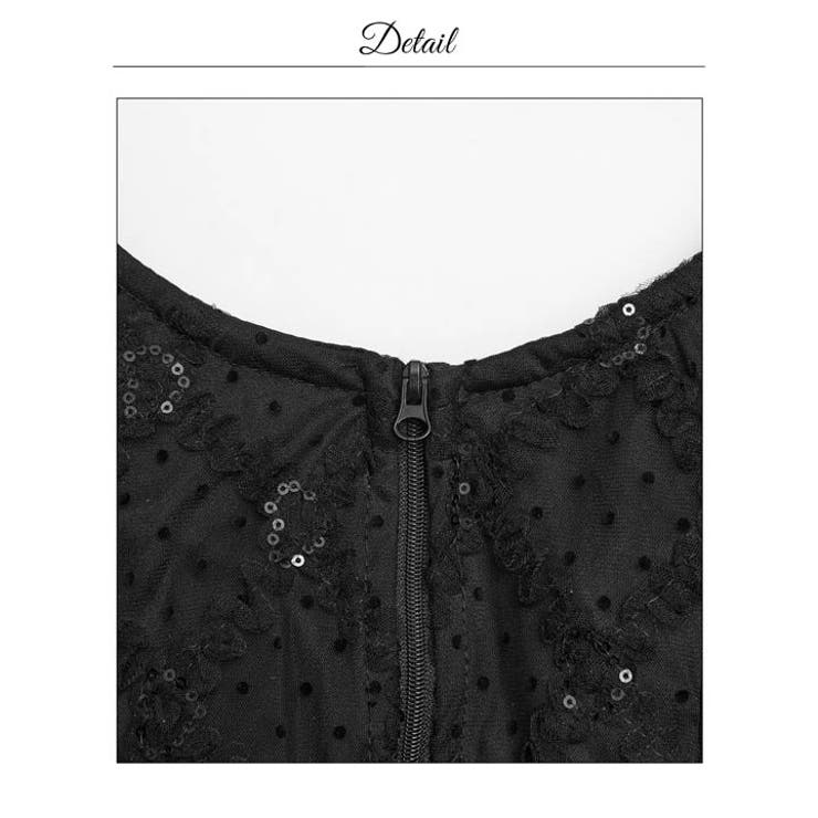 ファスナースパンコールリボン袖マーメイドミニ丈セットアップキャバドレス[SML … | Dazzy | 詳細画像19 