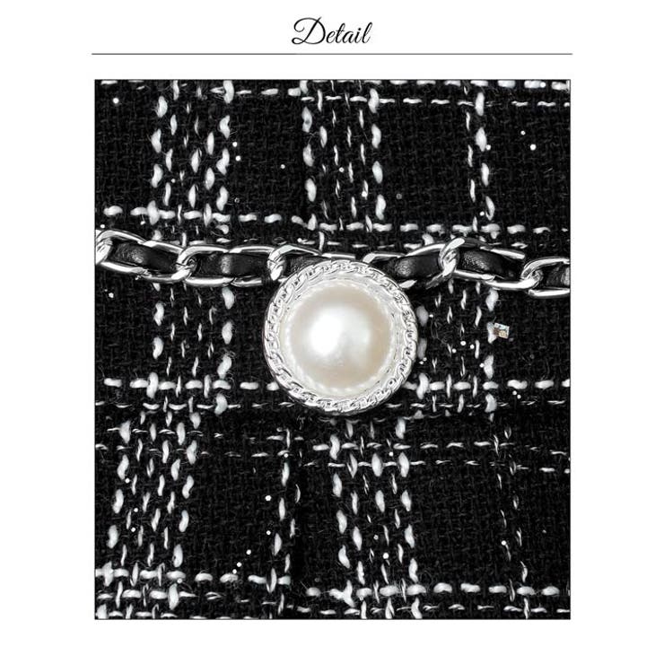 [明日花キララ着用]高級感！人気のチェックツイードに胸元ジップマーメイドミニ丈キ… | Dazzy | 詳細画像23 