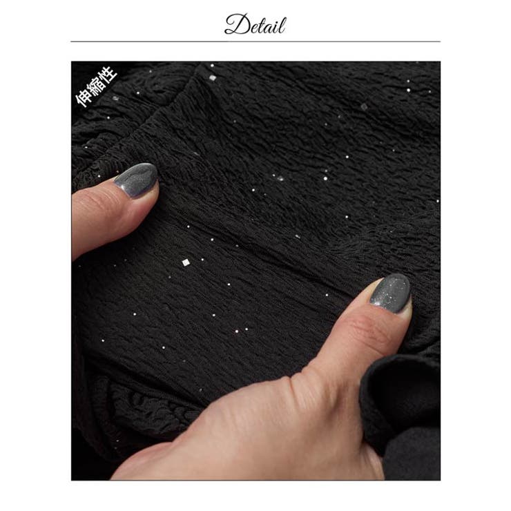 ビジューストーン煌めくギャザーマーメイドタイトキャミミニ丈キャバドレス[SML … | Dazzy | 詳細画像20 