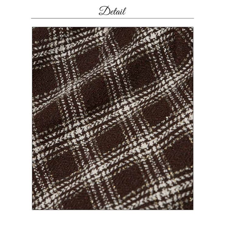 人気のチェックとホルターネック谷間ジップツイードAラインミニ丈キャバドレス[SM… | Dazzy | 詳細画像23 