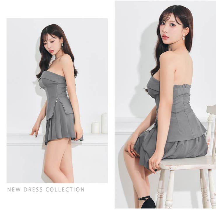 [伊藤桃々着用]Y2K風サイドジップ×細見えプリーツセットアップAラインミニキャ… | Dazzy | 詳細画像24 