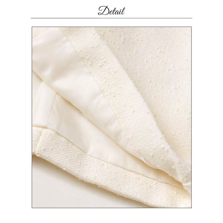 谷間魅せジップツイードリボンショルダーAラインミニ丈キャバドレス | Dazzy | 詳細画像22 