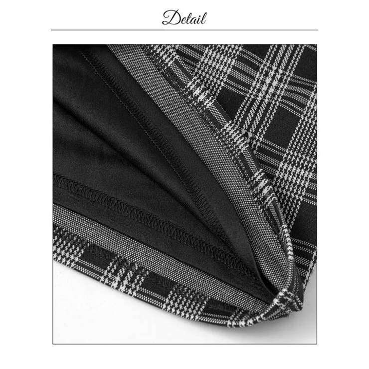 露出多めでSEXYなチェック柄ホルターネック胸元ジップウエスト見せミニ丈キャバド… | Dazzy | 詳細画像22 