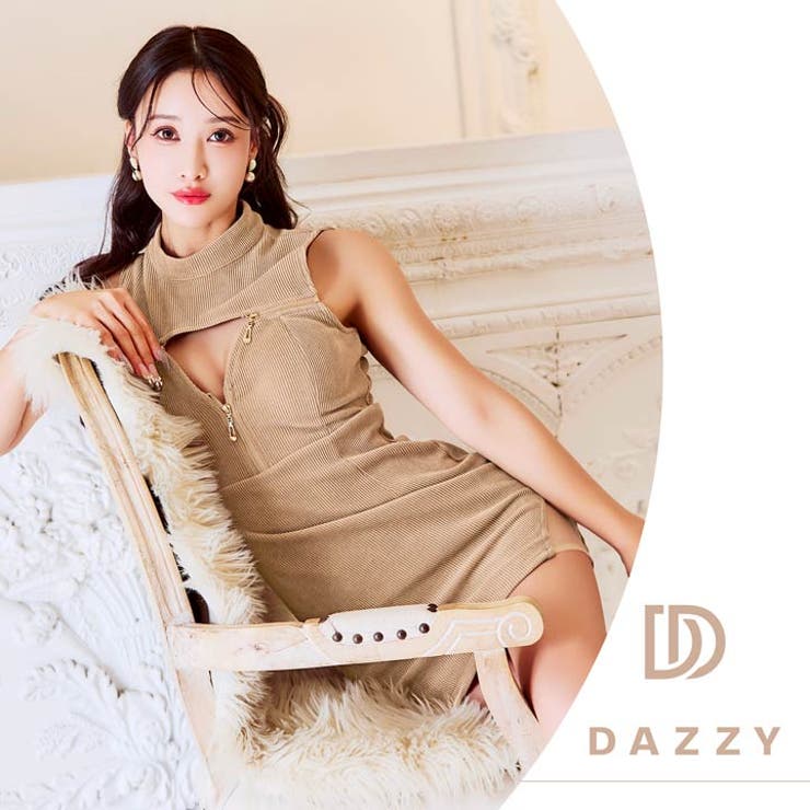 色っぽい谷間魅せカットアウトのハイネックノースリーブタイトミニ丈キャバドレス[S… | Dazzy | 詳細画像30 
