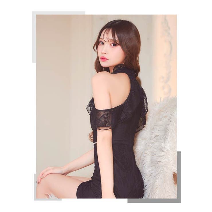 谷間ジップ×大胆カットアウトで視線独占♪総レース＆ビジューで主役級に上品SEXX… | Dazzy | 詳細画像24 