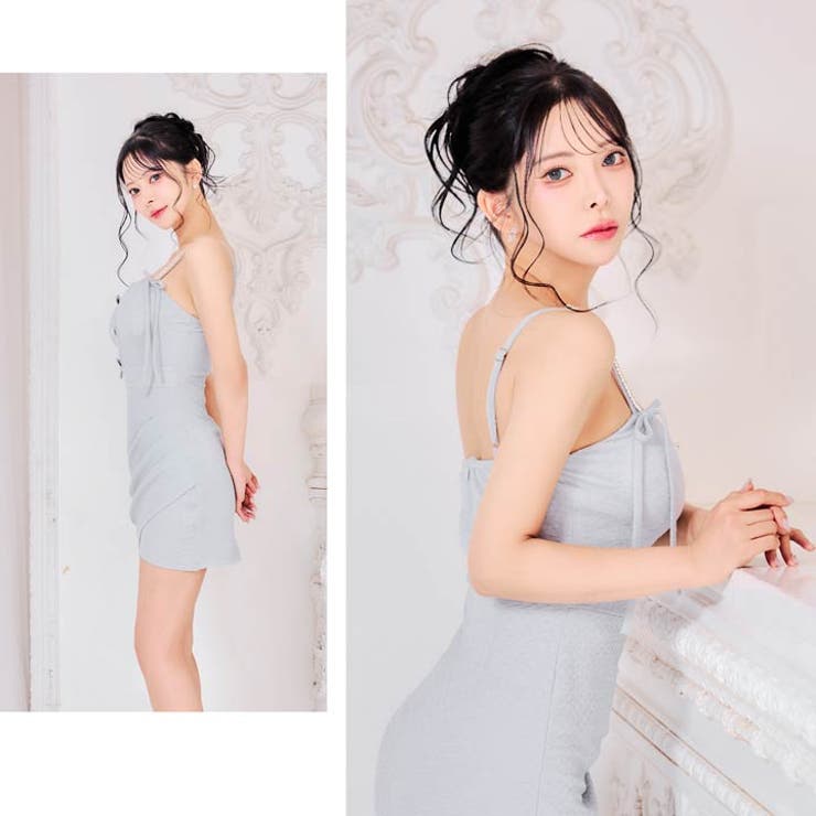 主役級ビジュー×胸元リボンでデコルテに視線釘付け♪上品なラメ生地が夜に映える美く… | Dazzy | 詳細画像25 