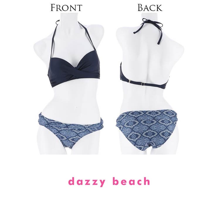 ペイズリー柄フリルビキニ 水着[品番：DY000013542]｜Dazzy