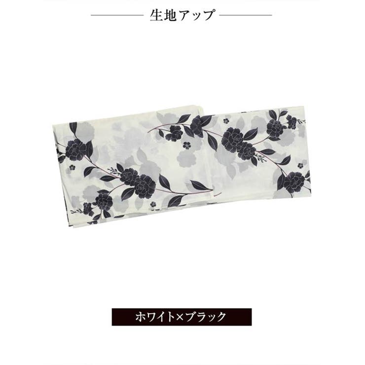 [3点SET]モノトーン牡丹柄浴衣【YUKATA by dazzy】 | Dazzy | 詳細画像9 