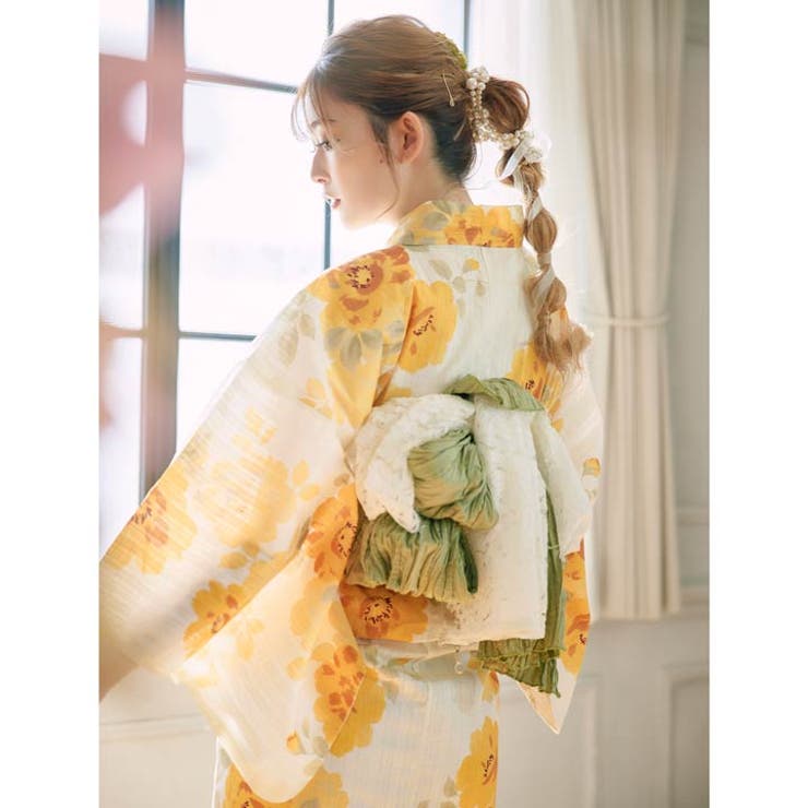 3点SET]ブライトレトロ牡丹柄浴衣【YUKATA by dazzy】[品番