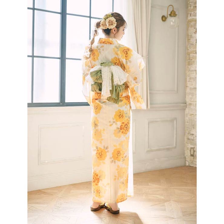 3点SET]ブライトレトロ牡丹柄浴衣【YUKATA by dazzy】[品番