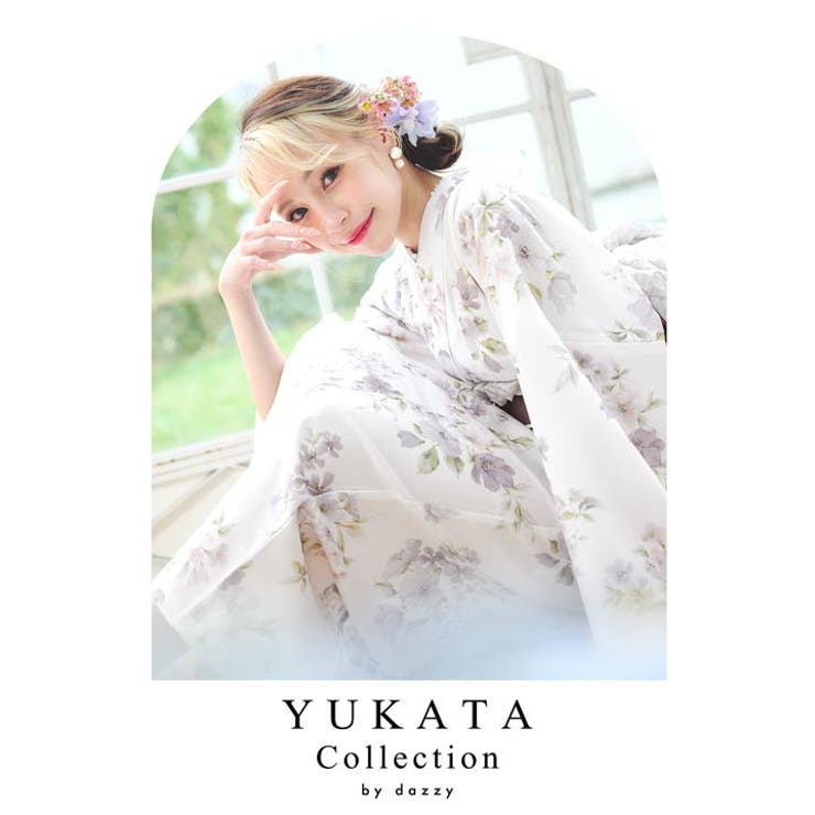 [3点SET][2way] 霞色小花柄浴衣【2026年新作 YUKATA | Dazzy | 詳細画像18 