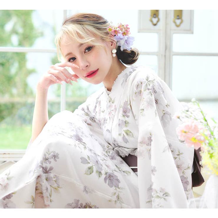[3点SET][2way] 霞色小花柄浴衣【2026年新作 YUKATA | Dazzy | 詳細画像20 