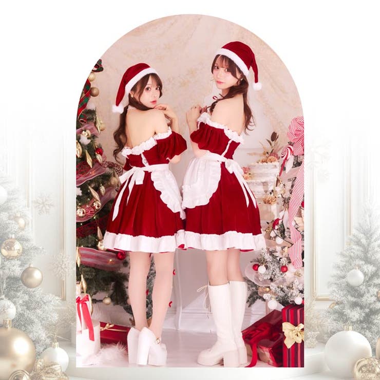 [4点SET]フリルガーリーメイド風サンタコス[2025サンタ/コスプレ] | Dazzy | 詳細画像28 