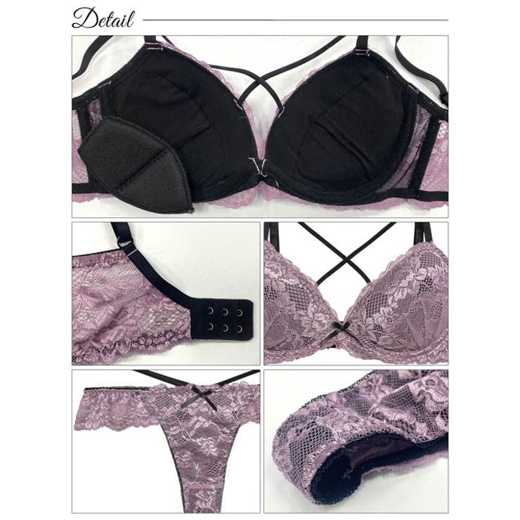 ブラジャー 脇高ブラジャー ショーツ | Dazzy | 詳細画像10 