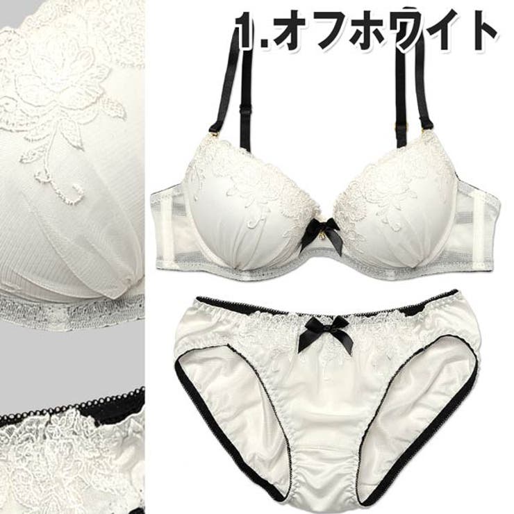 高貴なゴージャス刺繍レースUP SEXYブラジャー&ショーツ下着セット 春