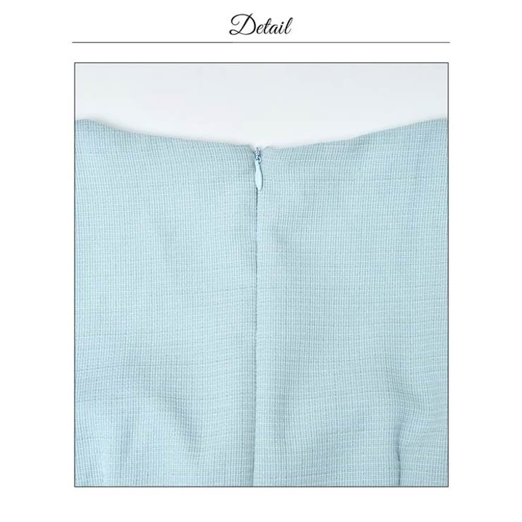 ツイードフロントジップベルトデザイン半袖タイトミニ丈キャバドレス[SML 3サイ… | Dazzy | 詳細画像18 