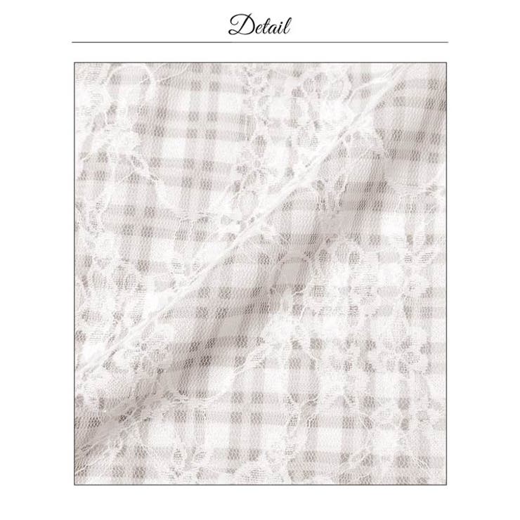 チェック柄レースフロントジップパールボタン半袖タイトミニ丈キャバドレス[SML … | Dazzy | 詳細画像15 