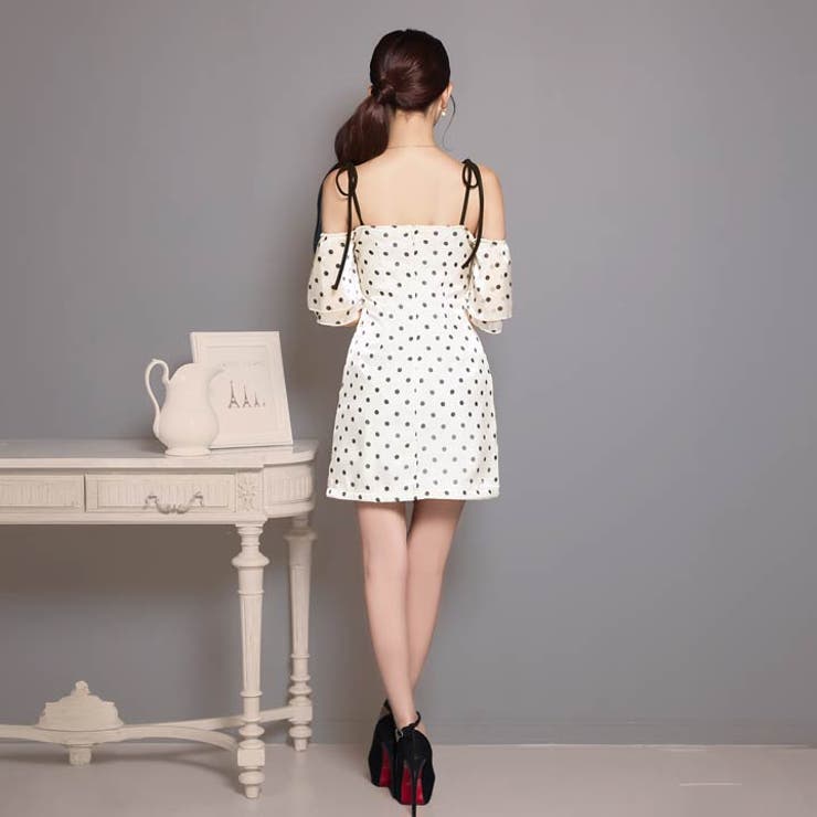 オールドットフレアオフショルAラインミニ丈キャバドレス[SML 3サイズ展開][… | Dazzy | 詳細画像12 