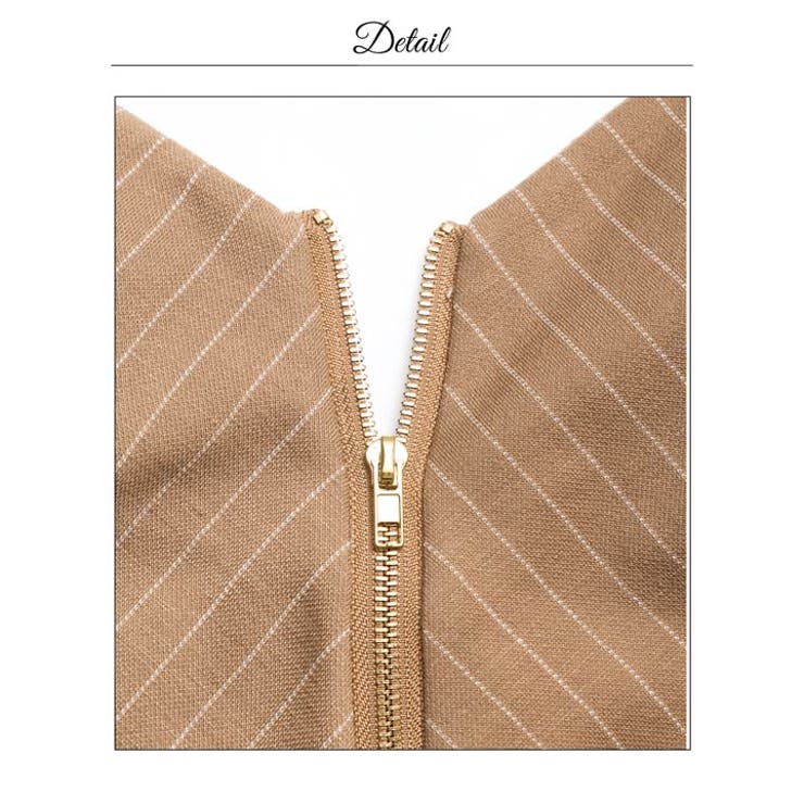 [明日花キララ着用]SEXYなフロント全ジップストライプシアーキャミソールタイト… | Dazzy | 詳細画像16 