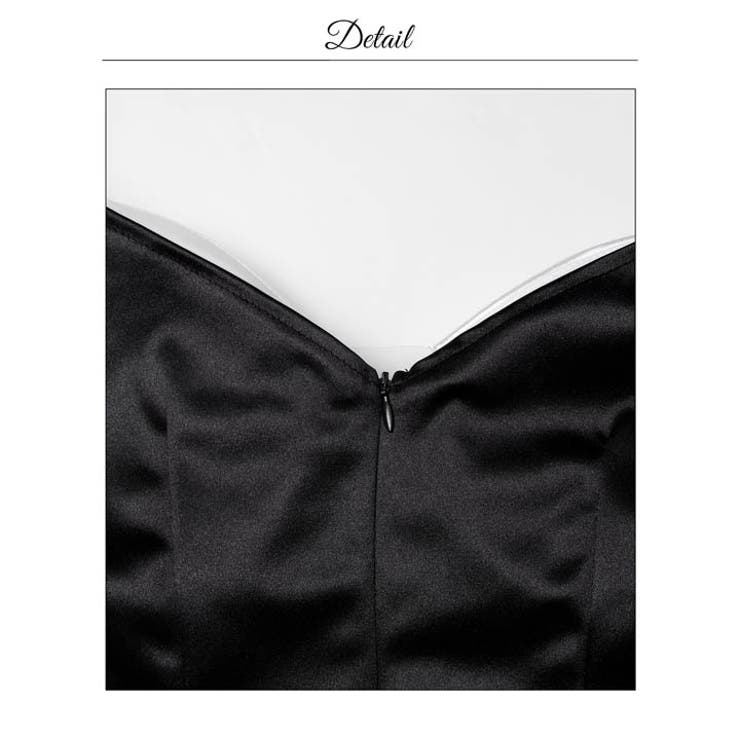 サテンギャザーフリルオフショルタイトミニ丈キャバドレス[SML/3サイズ展開] | Dazzy | 詳細画像13 