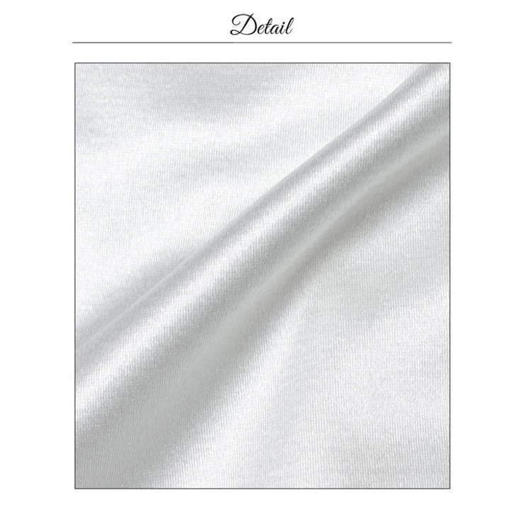 サテンオフショルVネックフリルリボンタイトミニ丈キャバドレス[SML 3サイズ展… | Dazzy | 詳細画像17 