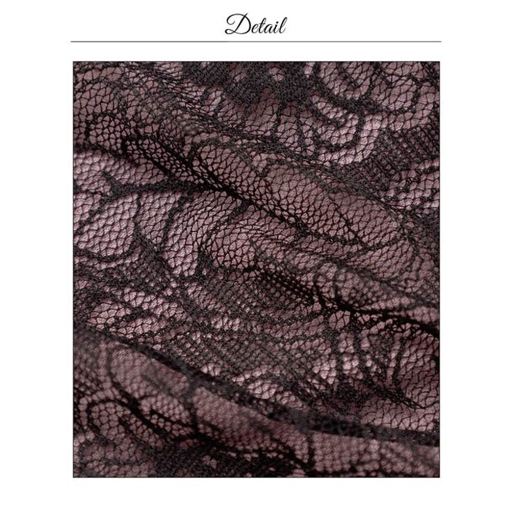 [2way袖]透け感レースが上品なシアー袖タイトミニ丈キャバドレス[SML 3サ… | Dazzy | 詳細画像14 