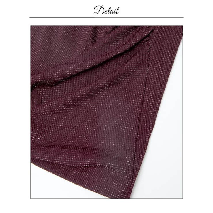 グリッターオフショルVネックツイストタイトミニ丈キャバドレス[SML 3サイズ展… | Dazzy | 詳細画像13 