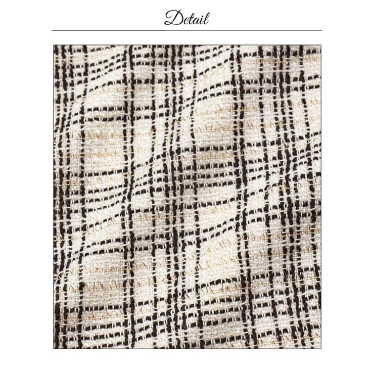 [明日花キララ着用]えちえちリボンのビジュー谷間魅せ×ツイードチェック半袖Aライ… | Dazzy | 詳細画像15 