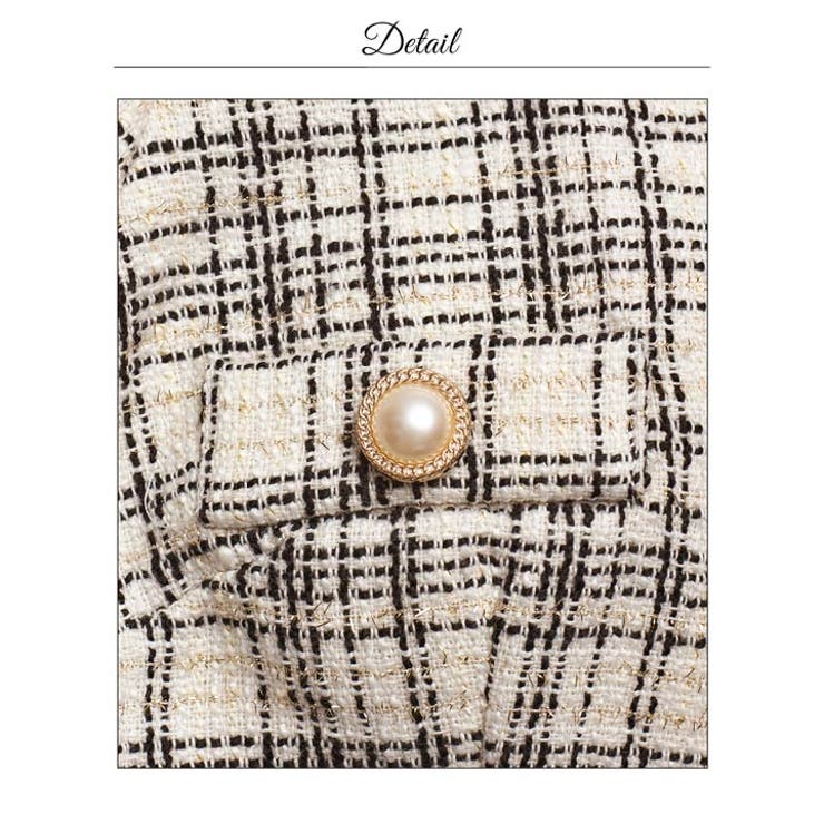 [明日花キララ着用]えちえちリボンのビジュー谷間魅せ×ツイードチェック半袖Aライ… | Dazzy | 詳細画像17 