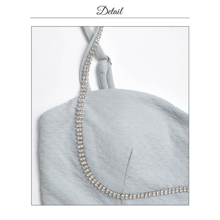 [明日花キララ着用]視線を独占するキラキラバストビジューラインキャミソールタイト… | Dazzy | 詳細画像14 