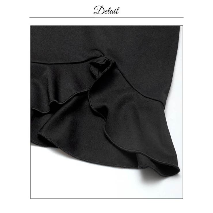 オフショルビジューバックルシアー袖スリットマーメイドミニ丈キャバドレス[SML … | Dazzy | 詳細画像17 