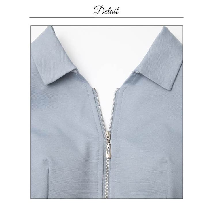 ペプラムで美くびれ爆誕えち谷間ジップミニ丈キャバドレス[SML/3サイズ展開] | Dazzy | 詳細画像17 