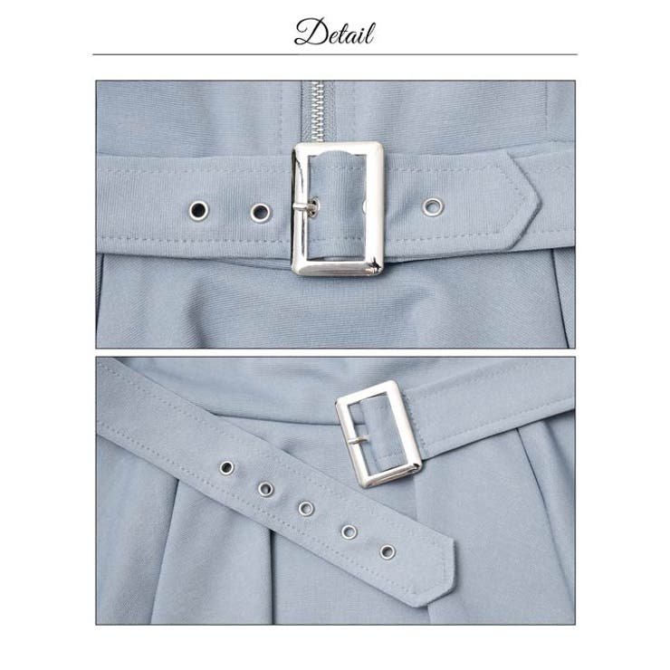 ペプラムで美くびれ爆誕えち谷間ジップミニ丈キャバドレス[SML/3サイズ展開] | Dazzy | 詳細画像18 