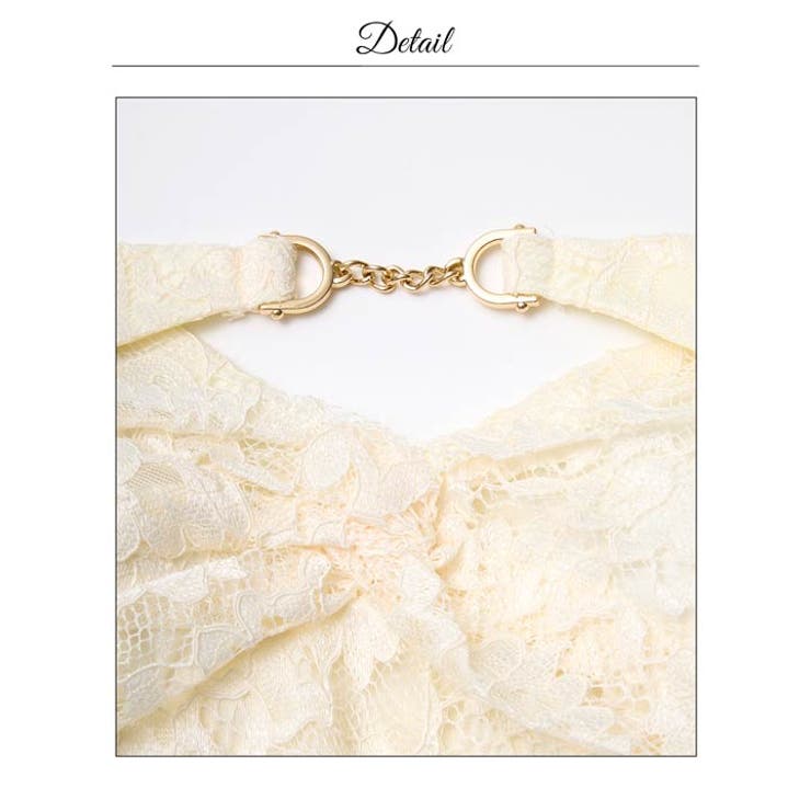 むっちり谷間魅せ上品レースAラインミニ丈キャバドレス[SML/3サイズ展開] | Dazzy | 詳細画像16 