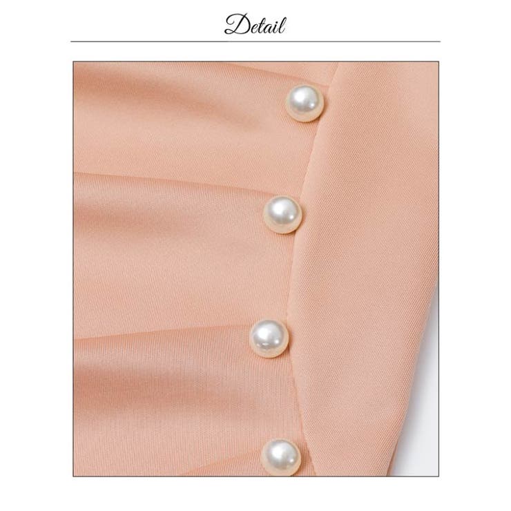 カシュクールレースサイドパールビジュー半袖タイトミニ丈キャバドレス[SML 3サ… | Dazzy | 詳細画像14 