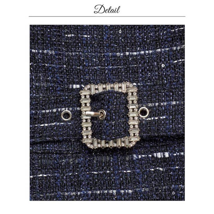 [明日花キララ着用]主役級に輝くパールビジューツイード×ベルトモチーフで美スタイ… | Dazzy | 詳細画像16 