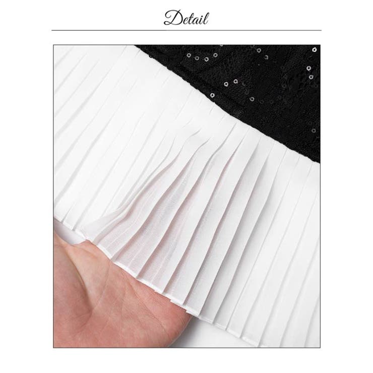 SEXYなデコルテクロス谷間ジップに輝くスパンコールで注目度UP!!プリーツミニ… | Dazzy | 詳細画像17 