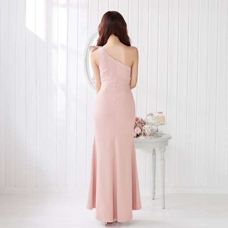 ワンショルリボンウエストシアースリット入りタイトロング丈キャバドレス[SML 3… | Dazzy | 詳細画像11 