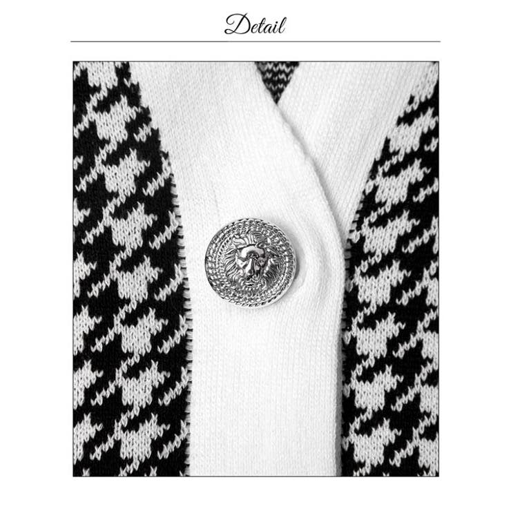 千鳥柄 Vネック フロントボタン | Dazzy | 詳細画像15 