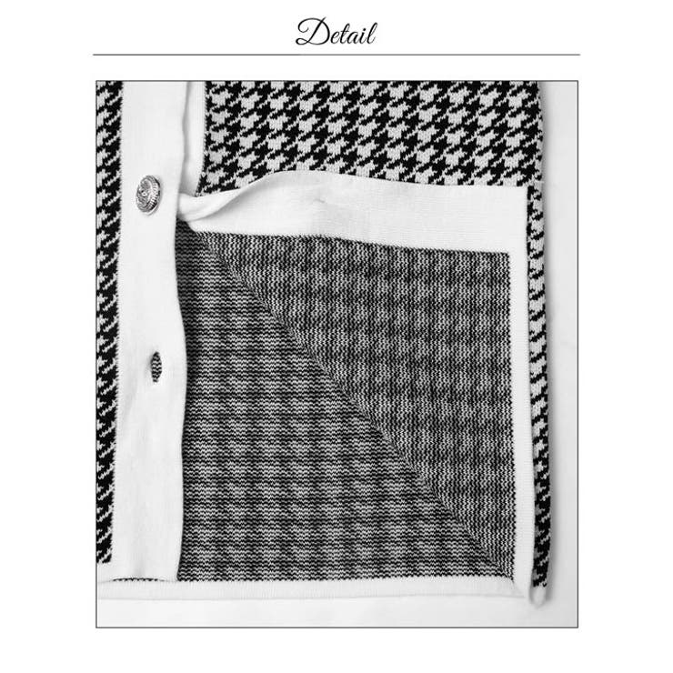 千鳥柄 Vネック フロントボタン | Dazzy | 詳細画像18 