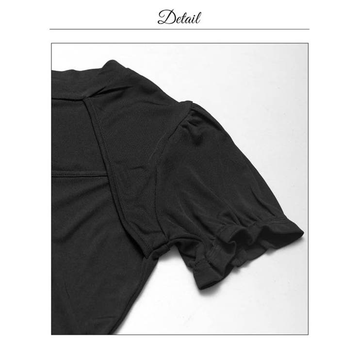 パフスリーブデコルテカットタイトミニワンピース | Dazzy | 詳細画像16 