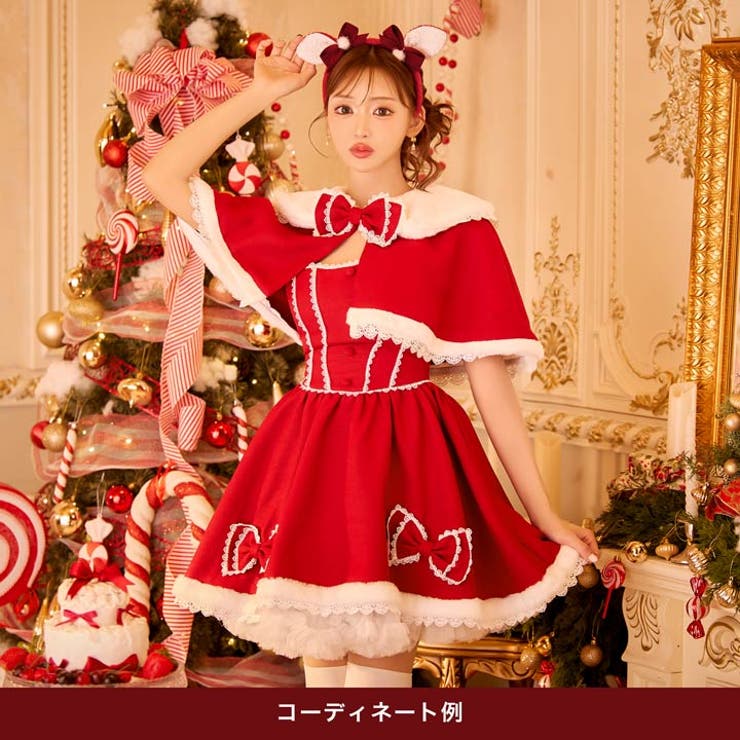 ファーリボンバンビ耳カチューシャ【2025サンタ/コスプレ】 | Dazzy | 詳細画像6 